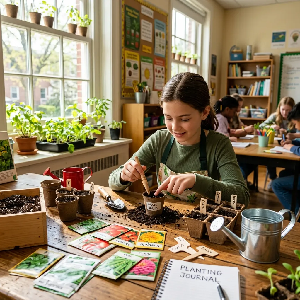 Actionable Steps to start planting seeds indoors for Students
